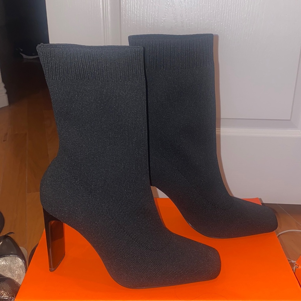 Zara mid-calf booties.